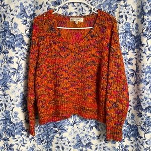 Colorful knit sweater
